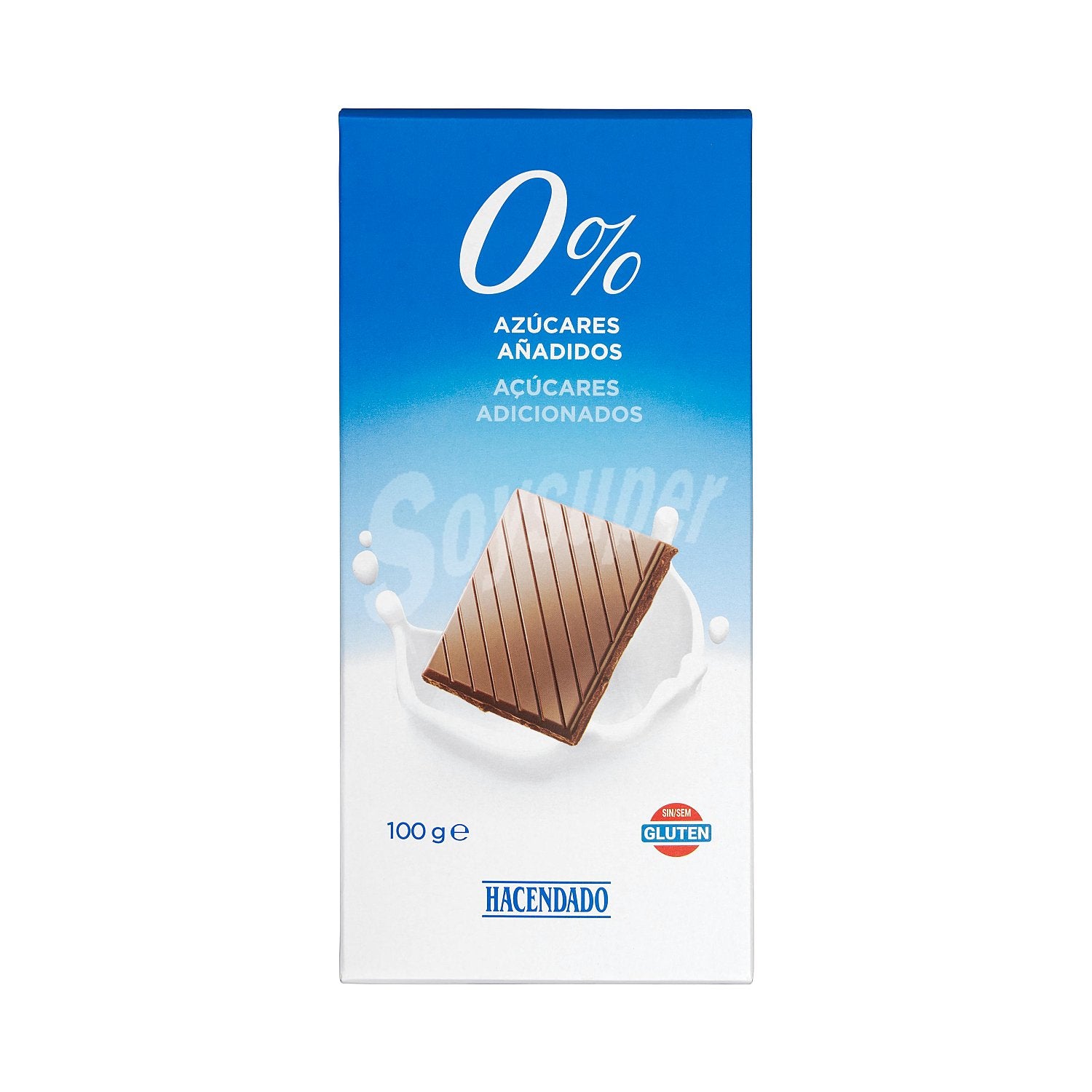 El Chocolate extrafino con leche Hacendado 0% azúcares añadidos